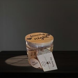 Family Night Wooden Lid Jar